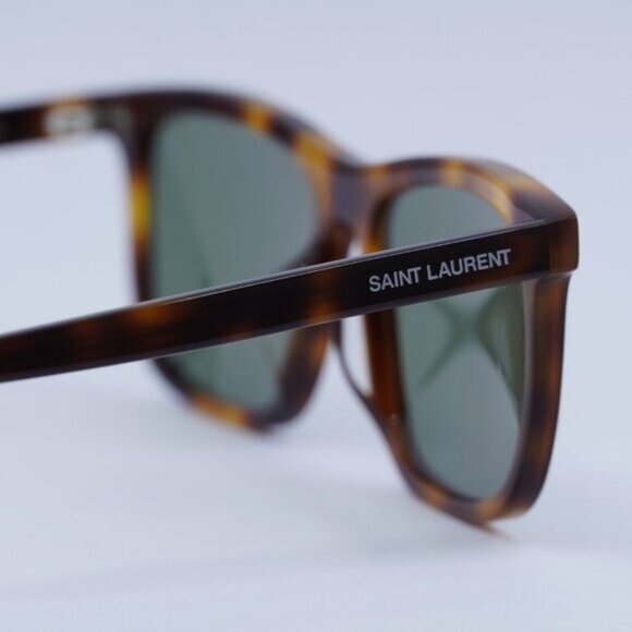 🕶️ New Saint Laurent SL501 003 Sunglasses - Havana Frame, Green Lenses - Picture 10 of 12